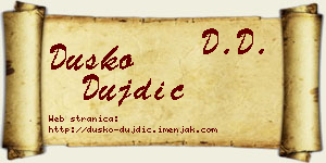 Duško Dujdić vizit kartica
